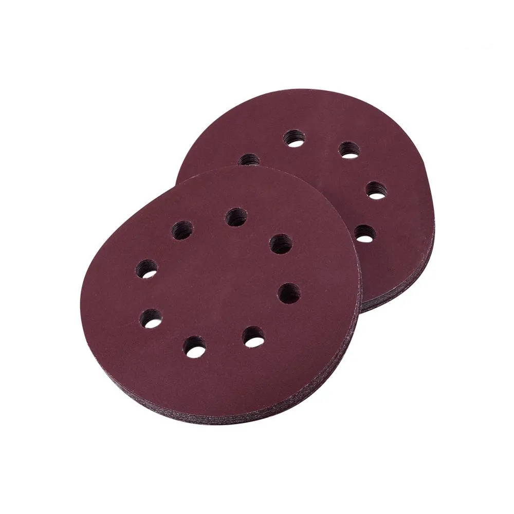 

20Pcs 125mm Flocking Round Sandpapers 8-Hole 40-320 Grit Hook and Loop Sanding Disc Hook Loop Abrasive tool For Polish