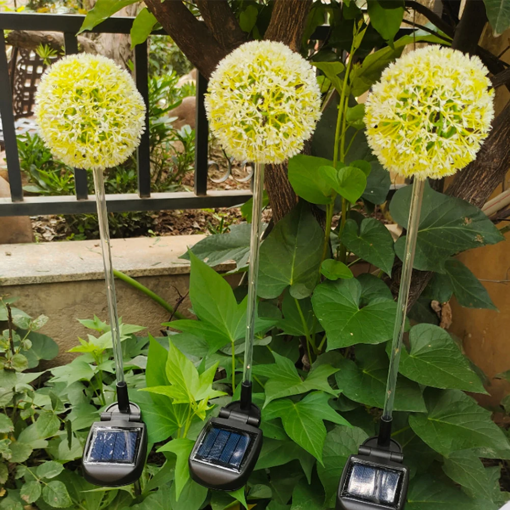 

2pcs Ornament For Fence Solar Lights IP65 Waterproof Patio 5LED Outdoor Decorative Yard Garden Landscape Flower Shape Ground