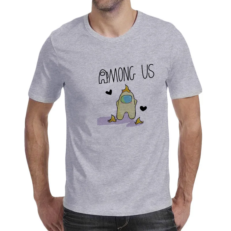 

2021 summer new happy cartoon pattern pattern printed male and female couples unisex daily comfortable version short-sleeved shi