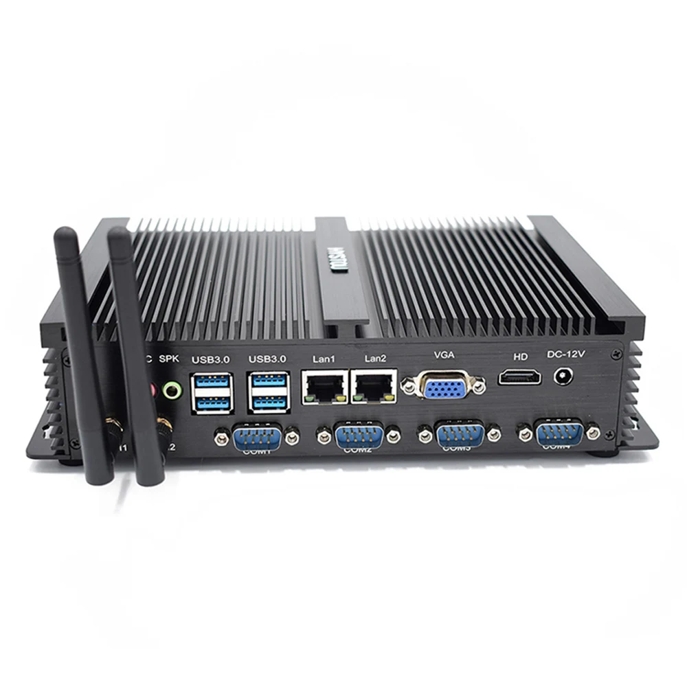 Hystou встроенный мини ПК Core i5 безвентиляторный промышленный компьютер VGA HD Celeron 1037u