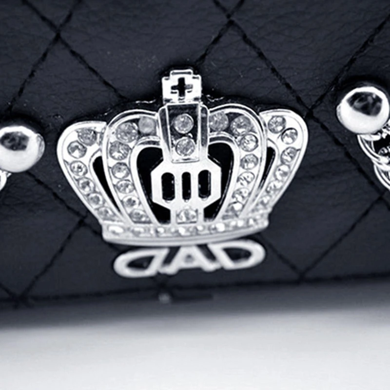 

Diamond Crown Leather Women Car Tissue Box Crystal Rhinestones Auto Tissue Case Towel Paper Organizer Bin Interior Accessories