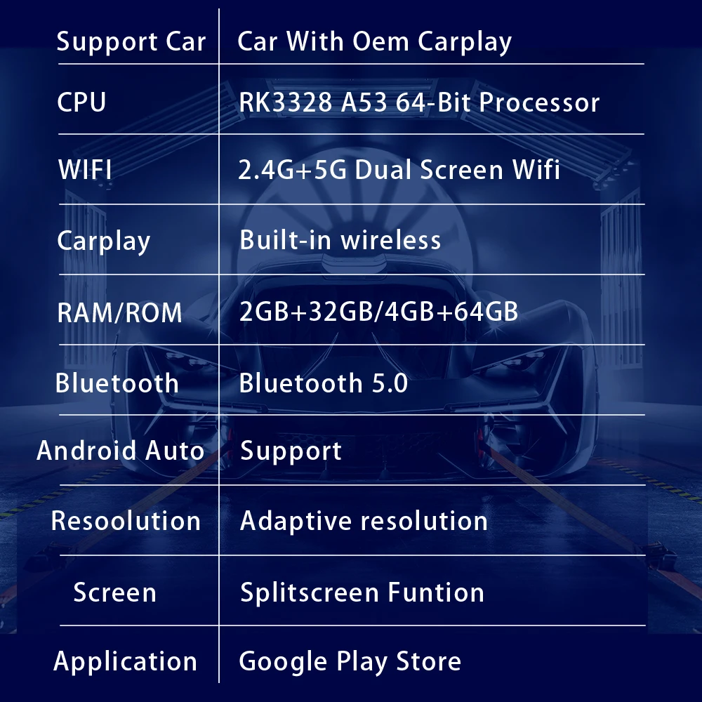 Carplay Ai Box Android 10.0 Car Multimedia Player New Version 4+64G Wireless For Apple Auto Google Tv | Автомобили и мотоциклы