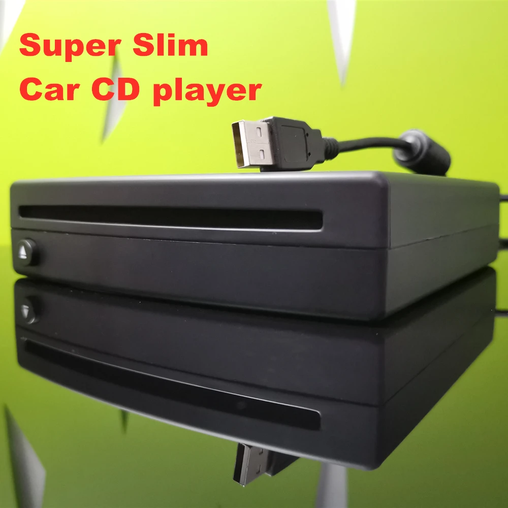 

Супертонкий внешний автомобильный DVD CD MP3 HD видеоплеер, совместимый с ПК TV MP5 Android головное устройство, универсальный USB-источник питания