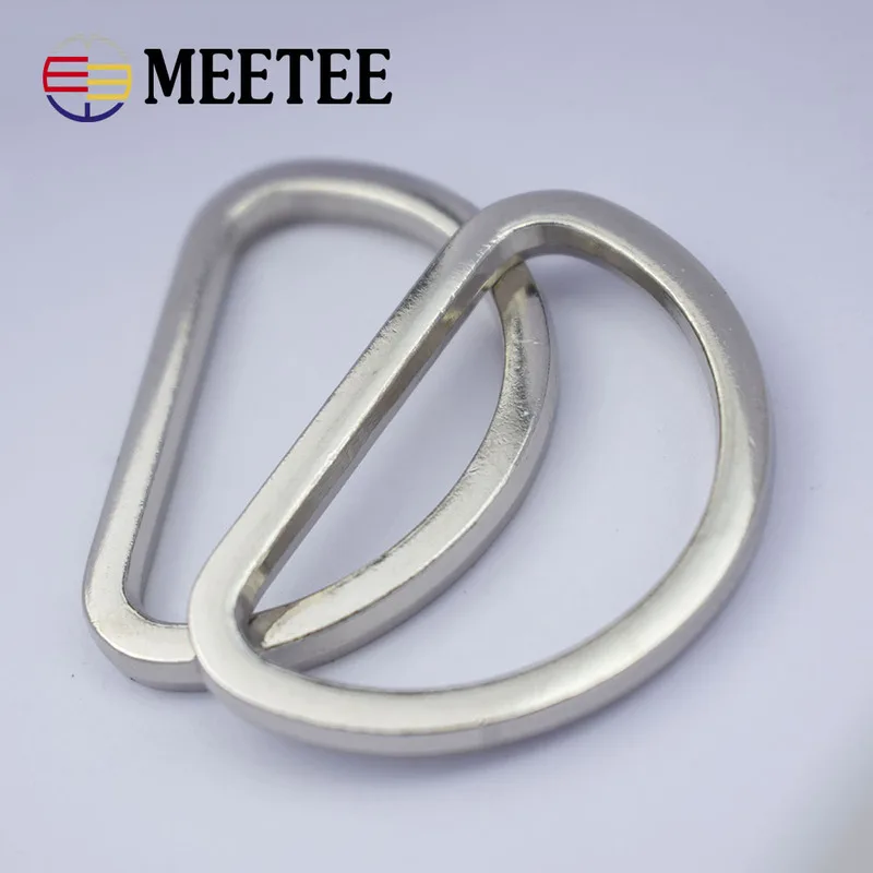 10 шт. Meetee 25/38 мм серебряные металлические уплотнительные кольца d-формы тканной ленты обвязки сумки Сумки из натуральной кожи ошейник оборудования LeatherCraft Аксессуары G7-3