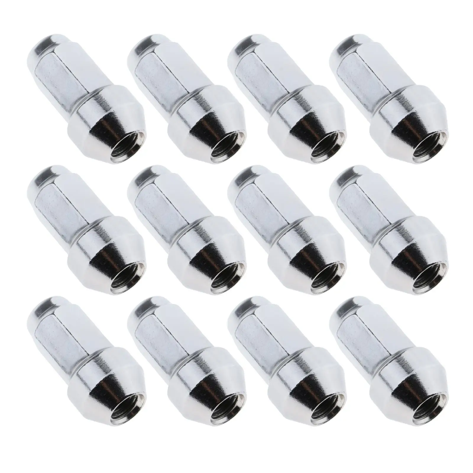

12Pcs Wheel Lug Nuts Set Replacement fit Ford F-150 2001-2014 Durable Silver