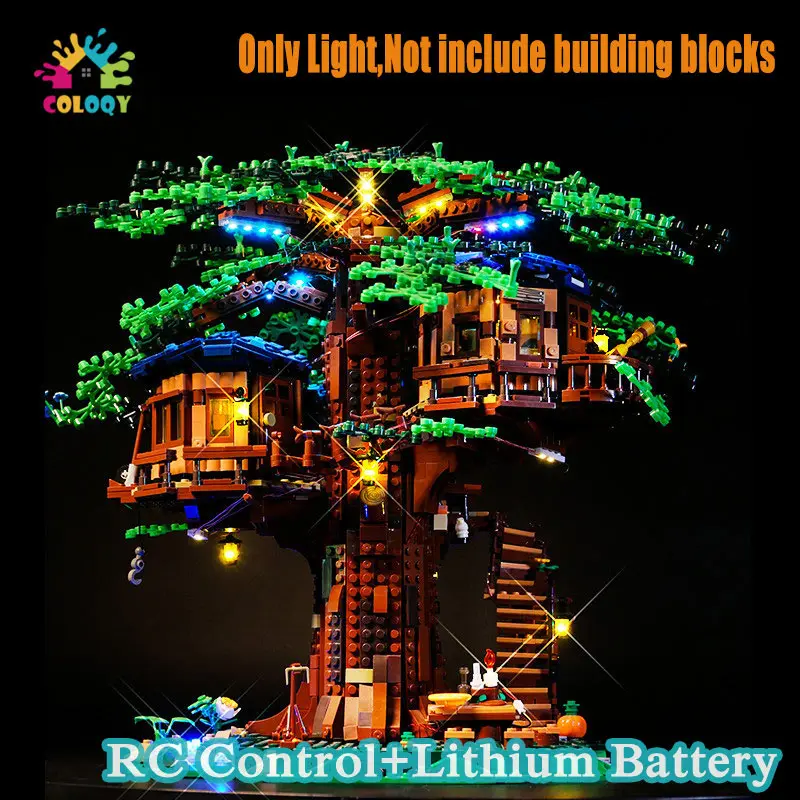 

COLOQY LED Light Set Compatible With 21318 Tree House Building Blocks RC control Lighting Toys For Children Christmas Gifts