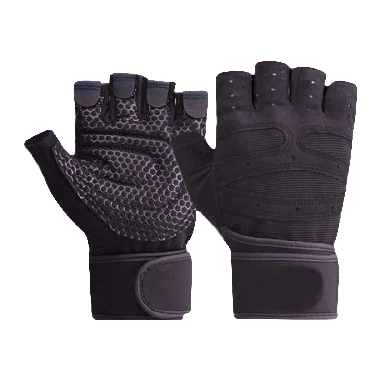 Перчатки для тяжелой атлетики мужчин и женщин митенки на полпальца тренировок в