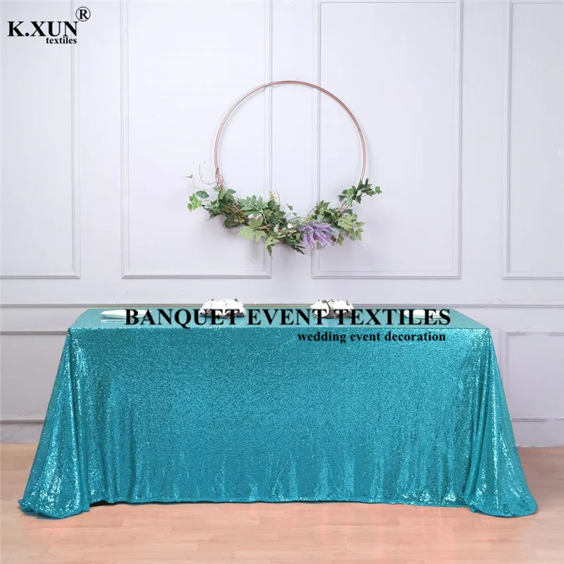 6FT 8FT Seamless Rectangle Sequin Tablecloth Christmas Shinny Table Cloth Event Party Banquet Decoration | Дом и сад