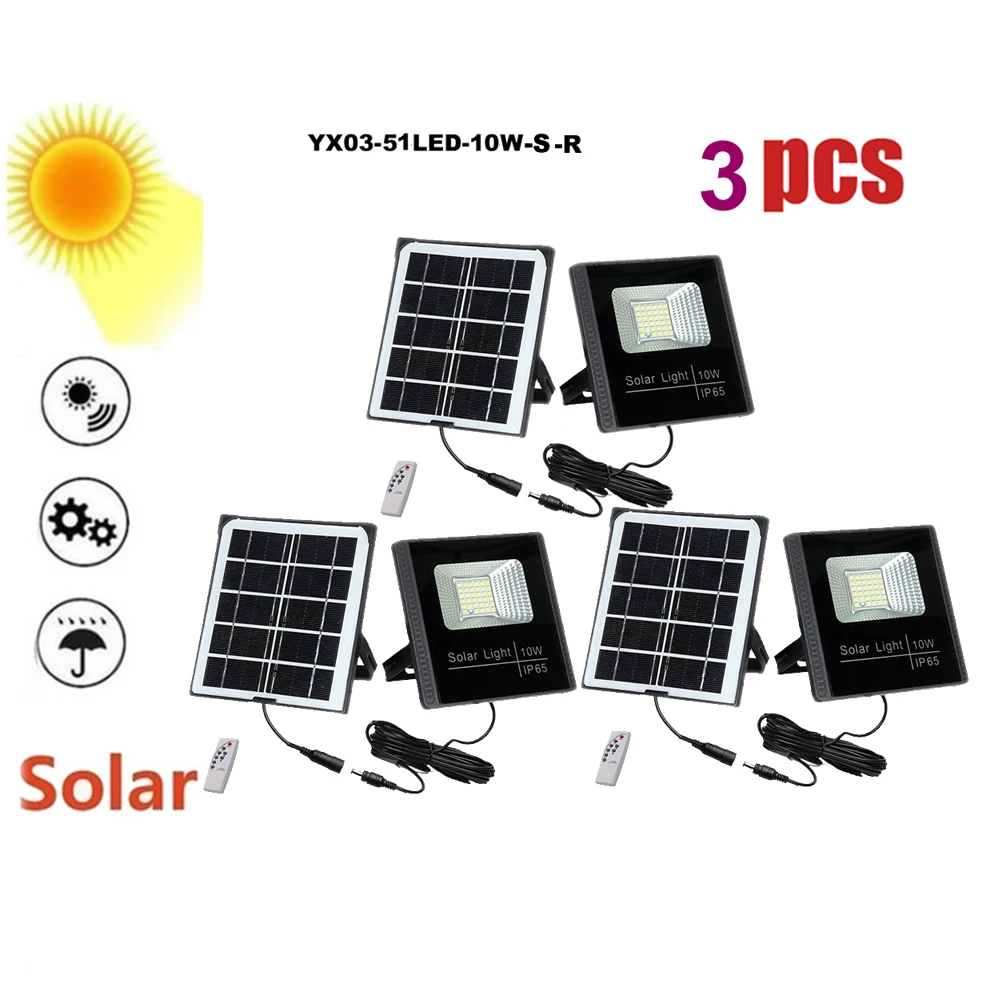

3pcs 51leds Solar Lamp Waterproof Solar Night Light smart on at night Porch Path Street Fence Garden Stairs Wall Corridor Emerge