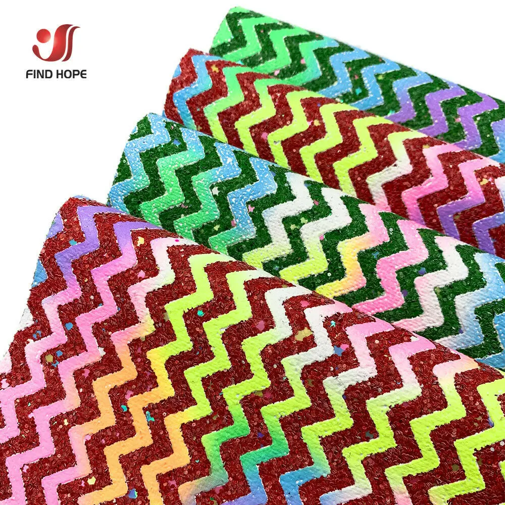 Массивная переливающаяся волна с блестками из искусственной кожи швейная ткань