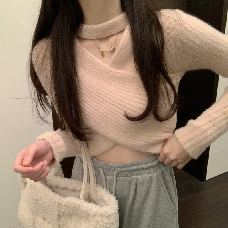 

Женский свитер с V-образным вырезом, 4 цвета