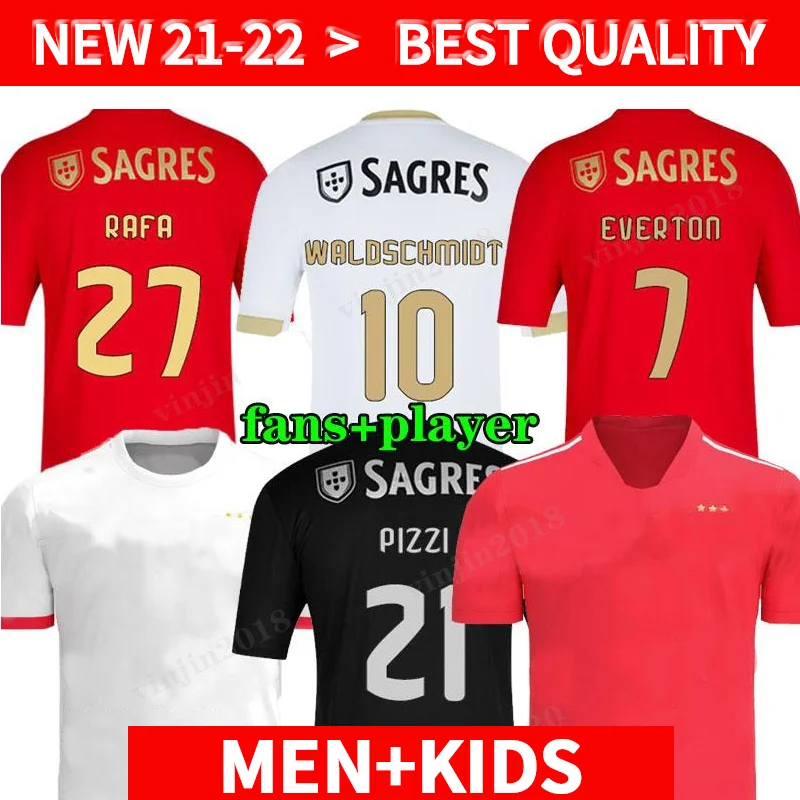 

Benfica Soccer Jersey team 20 21 22 SEFEROVIC 2021 2122 football shirt PIZZI WALDSCHMIDT DARWIN men kids kit Children's