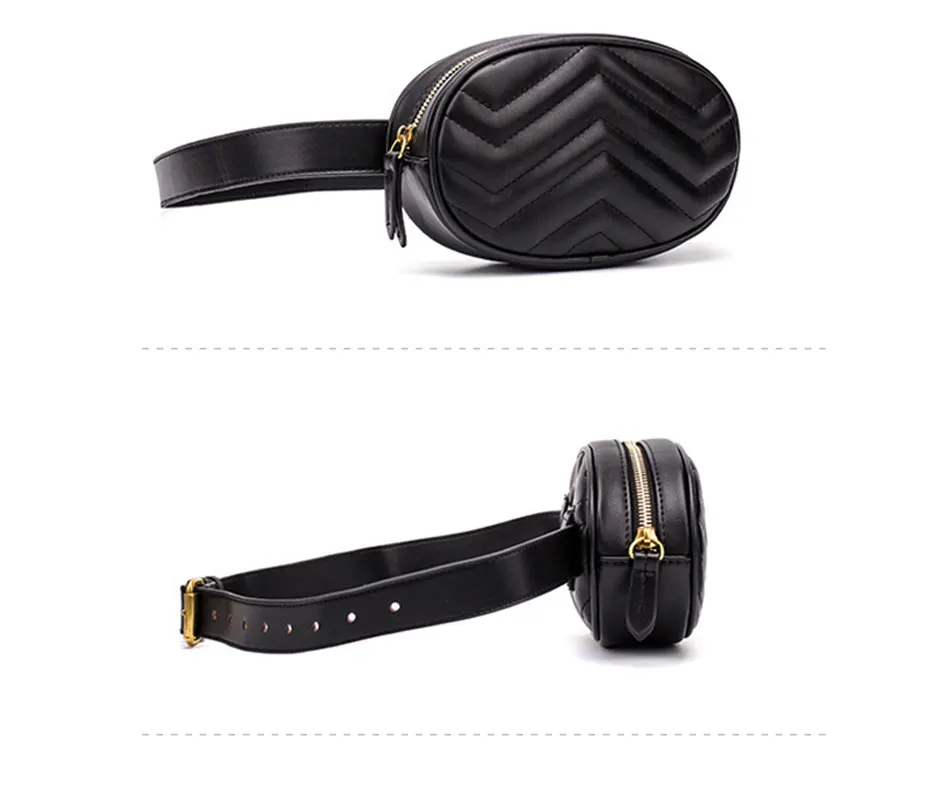 Поясная Сумка для женщин модная маленькая круглая сумочка на ремне кожаная