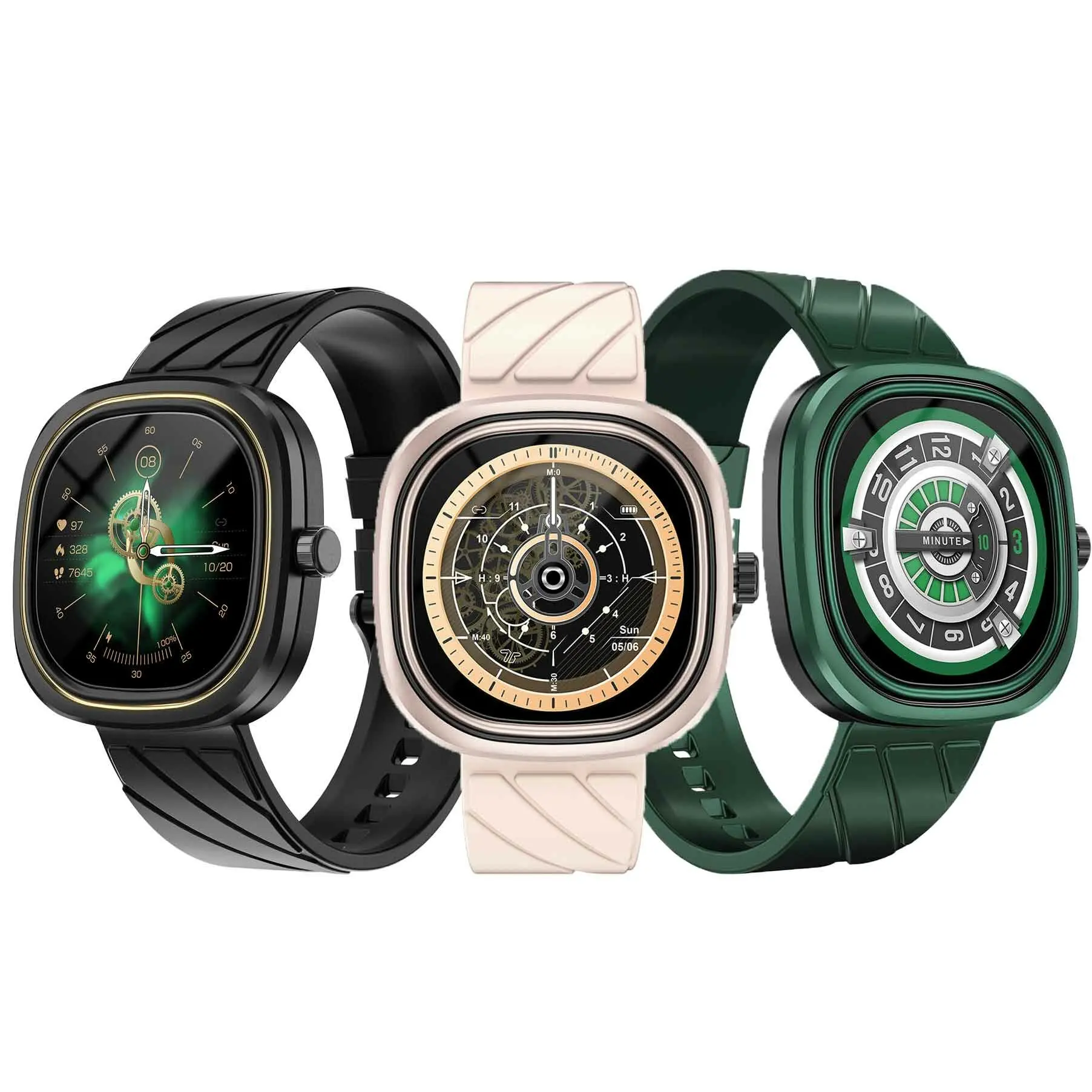 

1.32 inch 386 PPI Creative Screen Dynamic Heart Rate Blood Oxygen Monitor 300mAh Battery Capacity 3ATM Waterproof Smart Watch