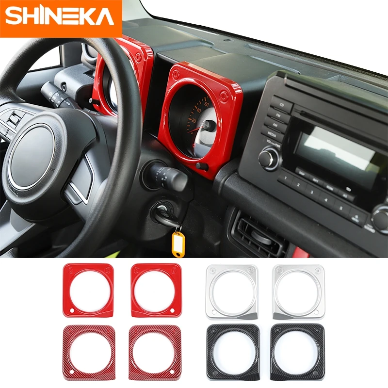 

SHINEKA аксессуары для интерьера для Suzuki Jimny JB74 ABS Украшения для приборной панели автомобиля рамка крышка наклейки для Suzuki Jimny 2019 2020