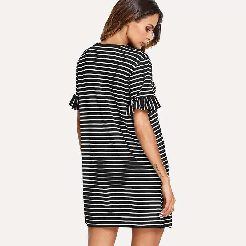 MISSKY 2019 Новая коллекция летних платьев для женщин Повседневная свободного кроя в