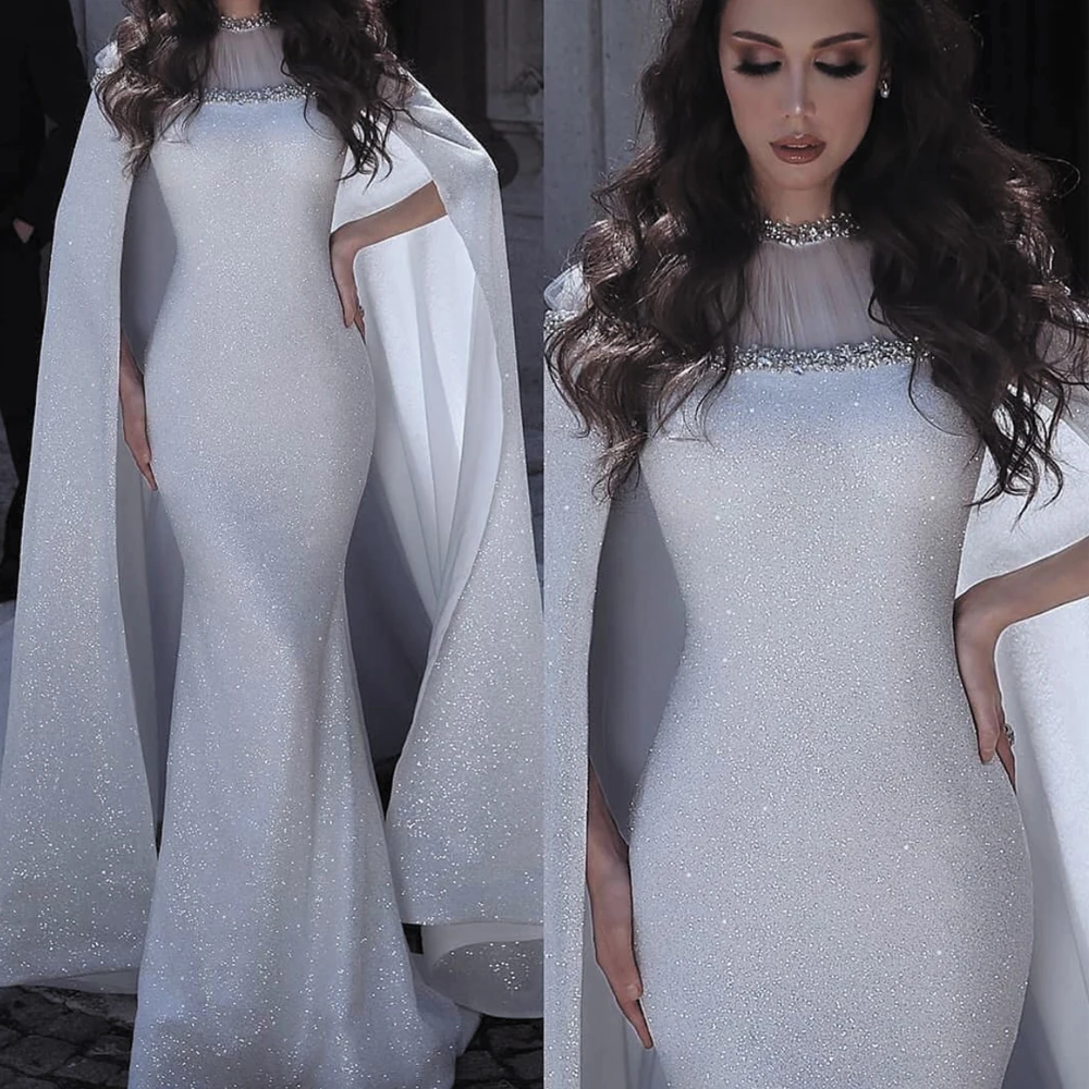 

SuperKimJo Dubai Fashion Sparkly Evening Dresses Long Beaded Mermaid Muslim Kaftan Cheap Evening Gowns Robe Femme