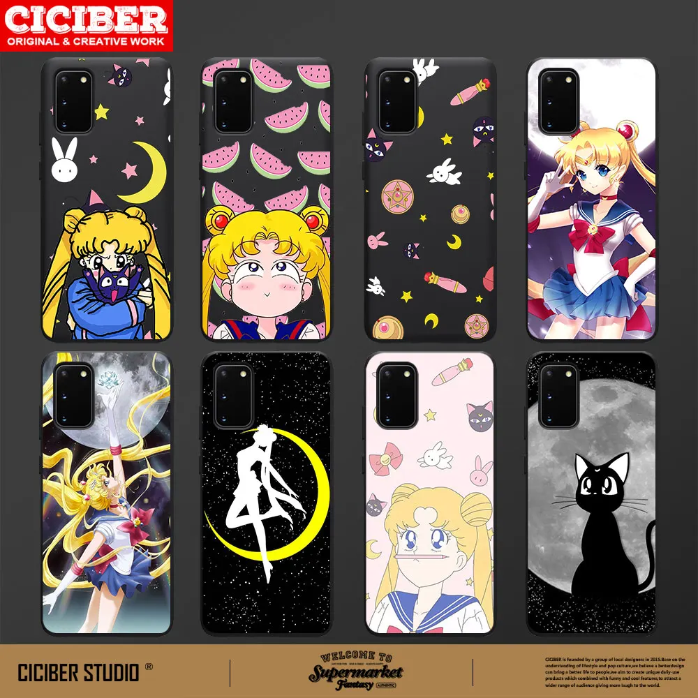 

Cute Cartoon Case For Samsung A51 S21 S20 A71 A50 A70 A20 A21S S10 S9 S8 Ultra Puls Note 20 10 Plus ltra Black Cover Fundas