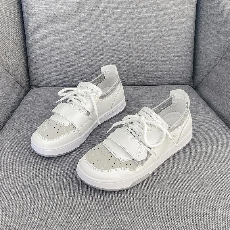 

Новинка, Белая обувь, Весенняя спортивная женская обувь, износостойкая повседневная обувь на плоской подошве, дышащие удобные туфли для жен...