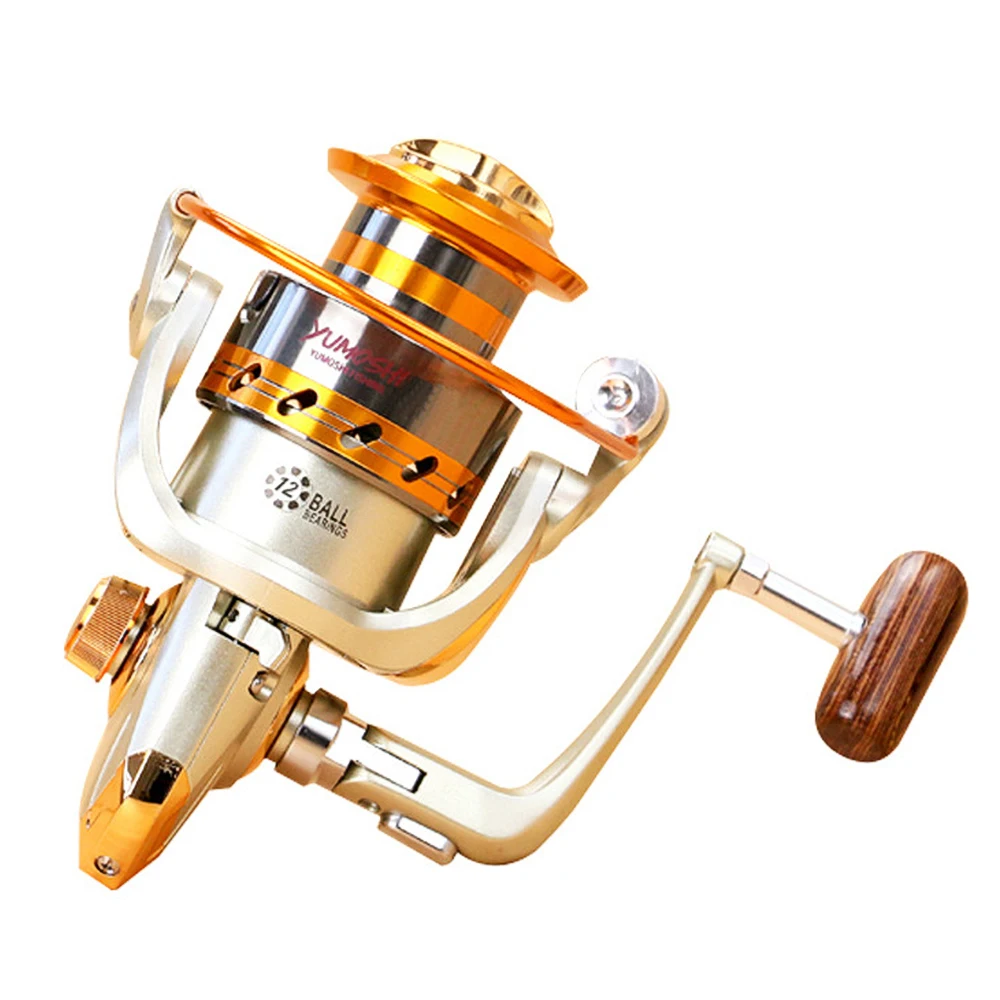 

Fishing Reel Metal Light Weight Ultra Smooth Powerful Spinning Fishing Reels Outdoor Fishing Accessories 5.5:1 12 Bearing Balls