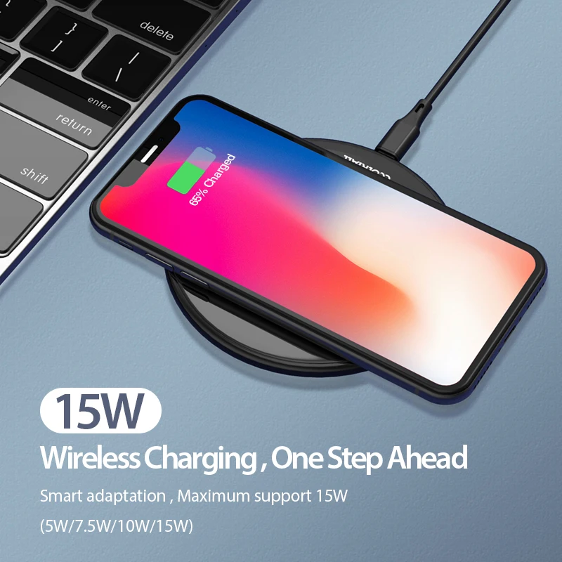 Coolreall 15 Вт Qi Беспроводное зарядное устройство для samsung S9 S10 iPhone X XS MAX XR 8 Plus для Xiaomi 9 huawei P30 pro 10 Вт Беспроводная зарядка