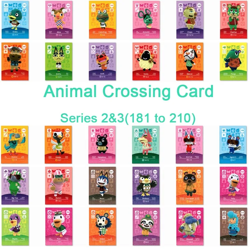 Карточная карта Amiibo серии 2 3 для игр Ns Rosie Switch Welcome Isabel NFC (181 210)|Карты контроля