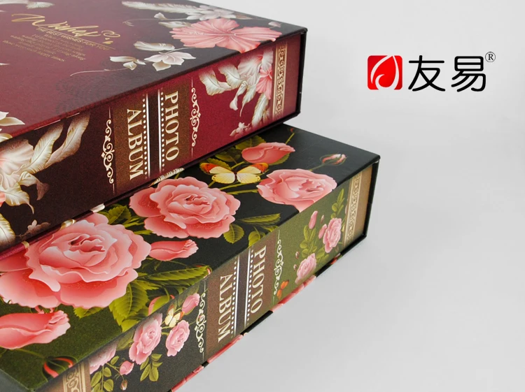 7 дюймов фотоальбом 6 200 простой альбом ретро богатый цветок в коробке Вставка 8