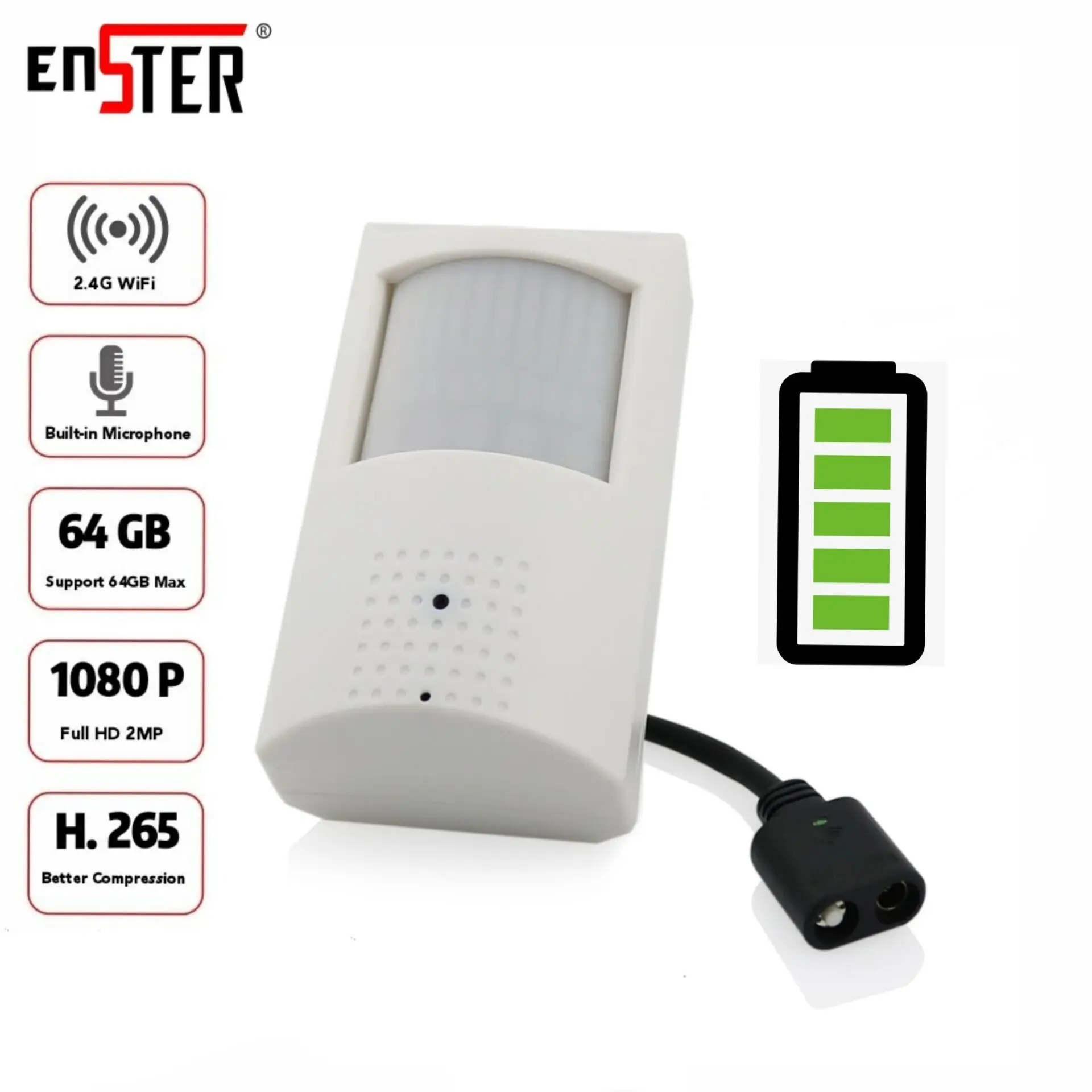 Камера видеонаблюдения ENSTER H.265/H.264 Wi Fi аудио IP ИК 1080P ICSEE P2P поддержка удаленного