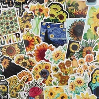 db276 homegaga 45pcsset sunflower art vintage flowers sticker diy diary journal decoration sticker album scrapbooking