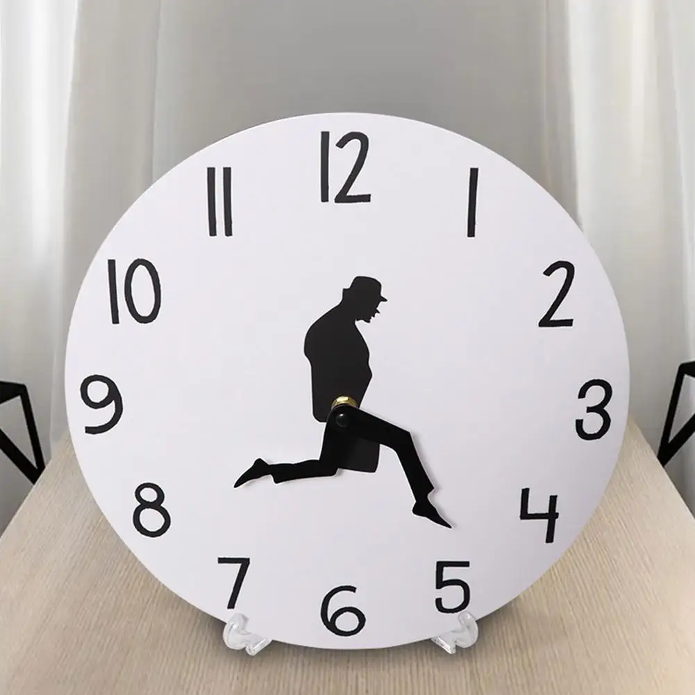 

Man In Suit Wall Art Clock Room Decor Hanging Ornament Digital Silent Home Clock Household Decor For Office Study Bedroom