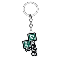 fashion breaking bad keychain film related metal logo letter pendant car keyring key chains charms jewelry