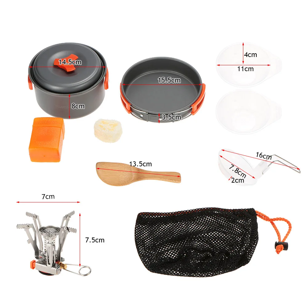 Кухонные горшки Мини карманная Плита Газовая горелки кемпинга кухонная посуда с