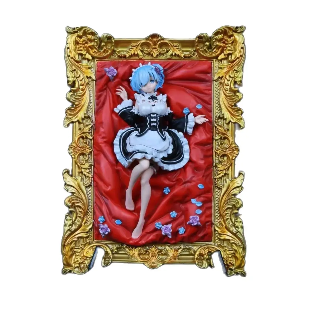 

Аниме «Re: Life In A Different World From Zero», 3D фоторамка Rem, ПВХ фигурки, Коллекционная модель, сексуальные игрушки для девочек, куклы, подарки