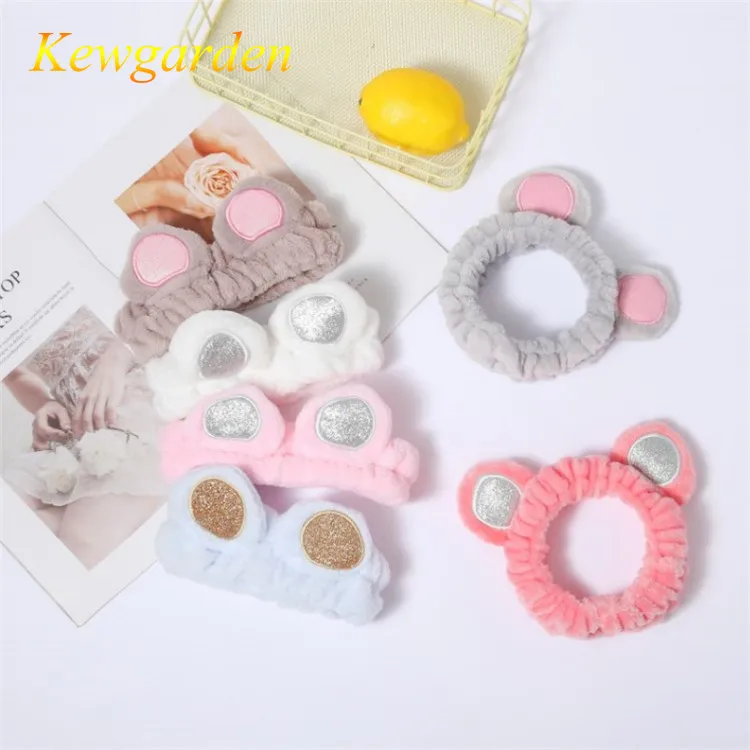 

Kewgarden Cute cat ear hair band wash head with hair accessories 4pcs