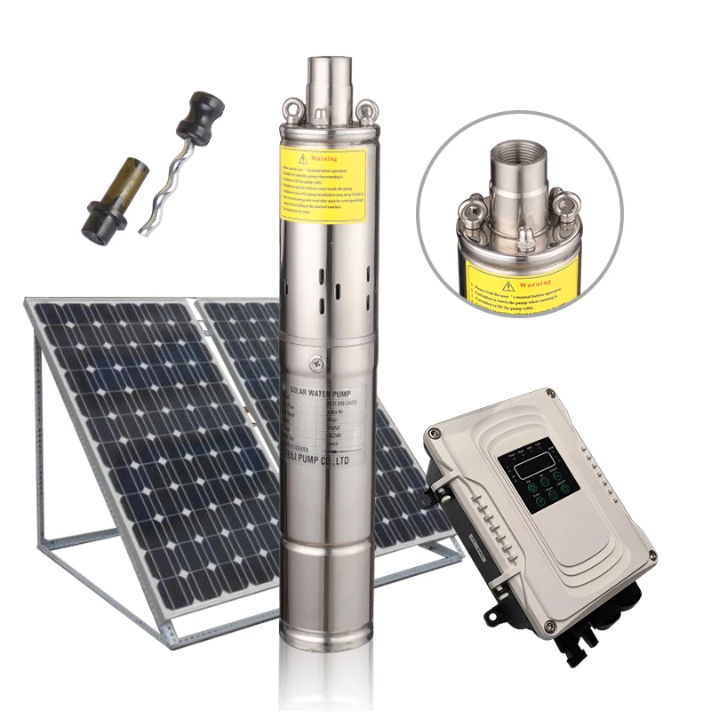 3FLS1.8/80-D24/210C dc Солнечный водяной насос для глубокой скважины орошения глубокого