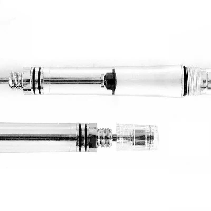 Ручка перьевая Прозрачная с чернилами серебристая |