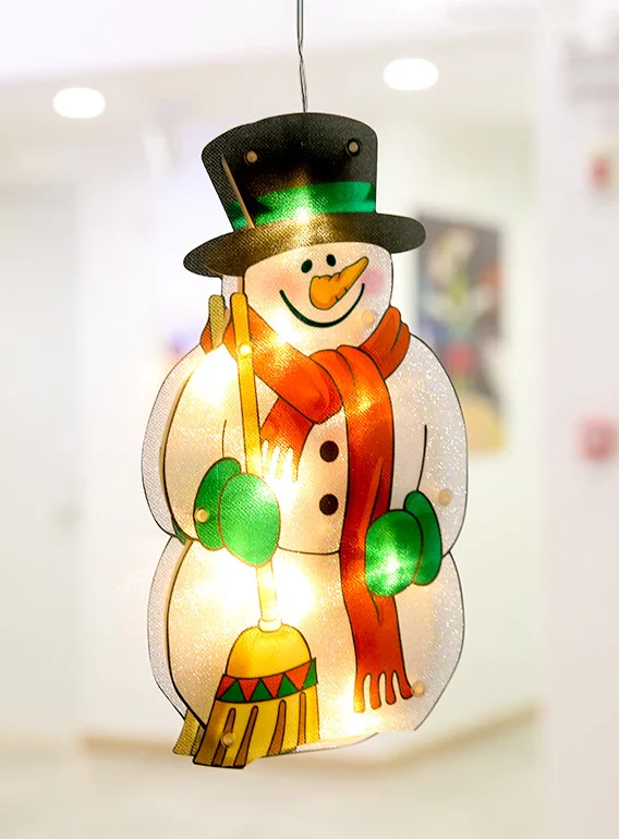 

2pcs,4pcs Led Battery Christmas String Lights For Home New Year Holiday Decoration (Santa Claus/Snowflakes/Tree)Hading Lamp