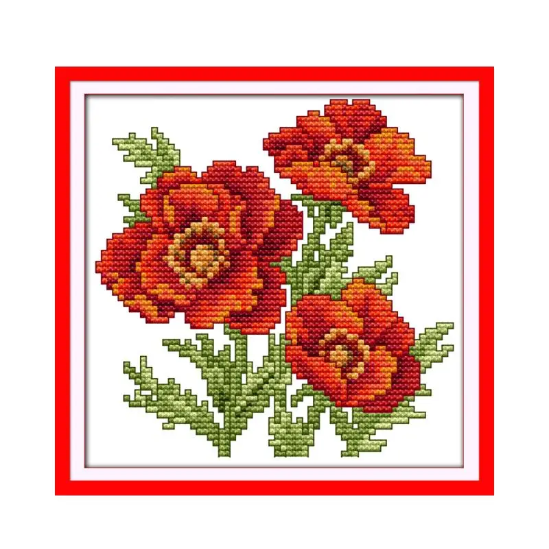 

Small happy flowers DIY Embroidery Cross Stitch Kit Small size flowers family decorative patterns embroidery needlework sets