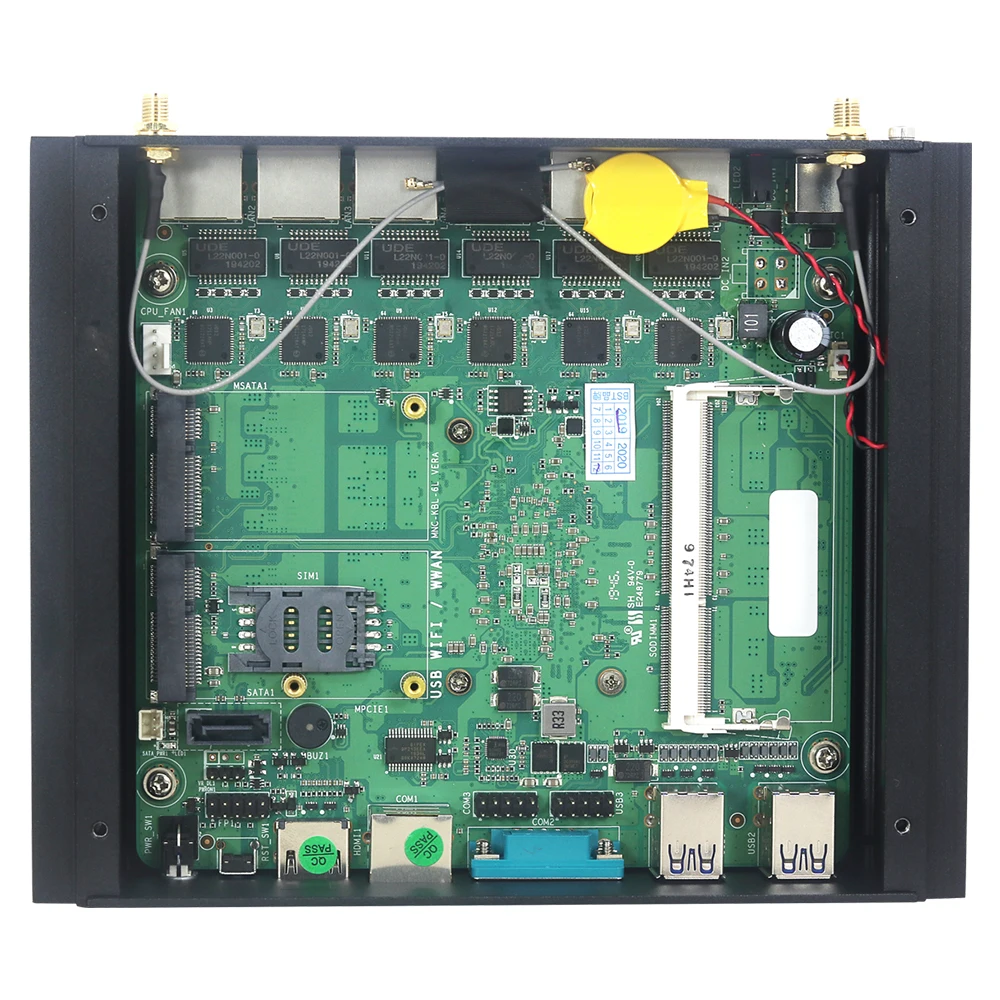 BEBEPC 6 сетевой брандмауэр Мини ПК маршрутизатор 3G/4G Core i5 8365U 7200U Celeron 3865U J1900 Windows 10