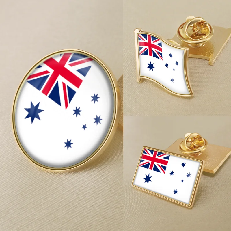 

White Ensign Naval Ensign of Australia Flag National Emblem Brooch Badges Lapel Pins