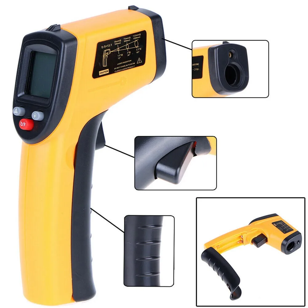 

Digital Infrared Thermometer Handheld Temperature Tool NonContact IR Point Home Bbq Camping Kitchen Thermometer Thermostat