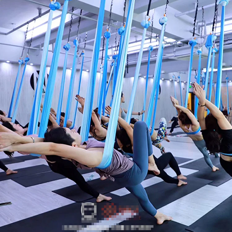 Гамак для аэройоги PRIOR FITNESS 21 м|Пояса йоги| |