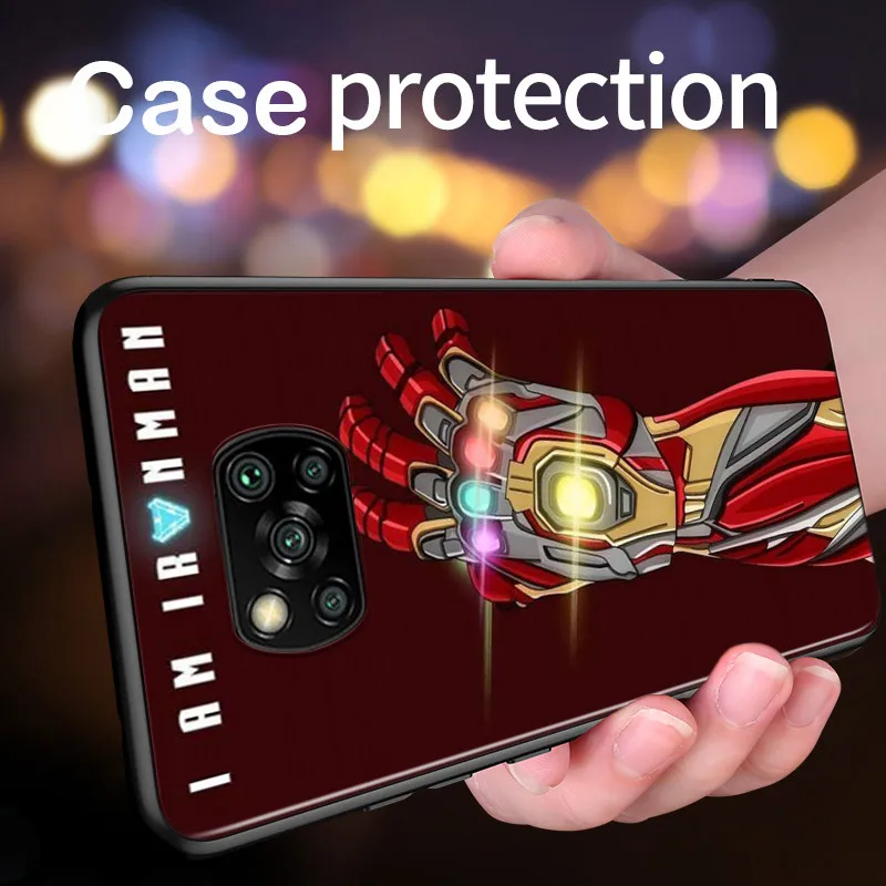iron spider man infinity war for xiaomi poco x3 gt nfc m2 x2 f2 f3 m3 f1 pro mi play mix 3 a3 a2 a1 lite soft phone case free global shipping