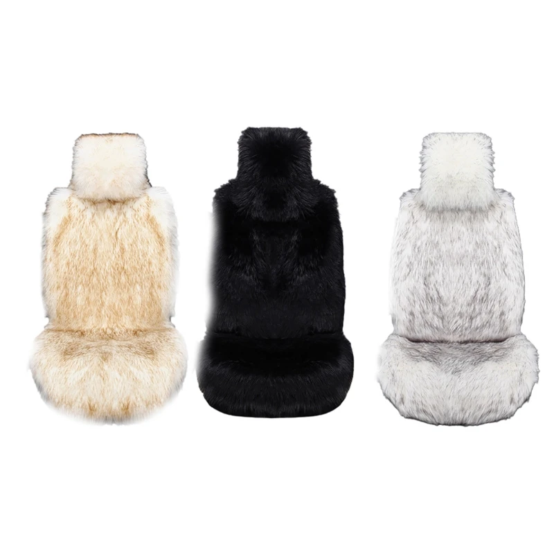 

Winter Warm Car Seat Cover Cushion Soft Fur Plush Protector Warmer Mat Pad Universal Auto Accessories T3EF