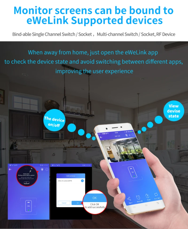 EWeLink умный IOT HD Камера Ночное видение IP reomotely просмотр с помощью приложения для