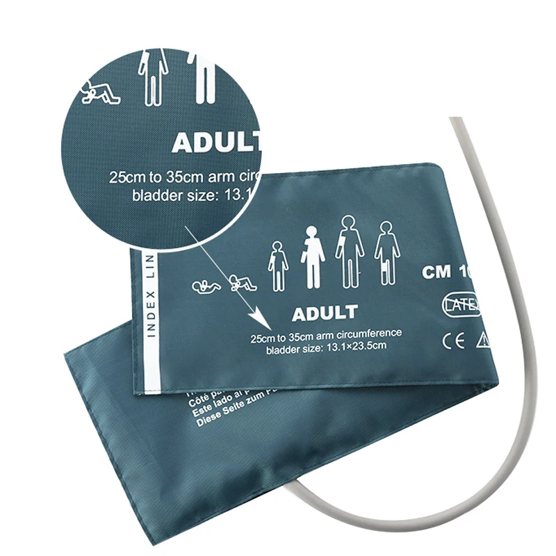 

Green Medical Blood Pressure Monitor BP Adult Upper Cuff Tonometer Arm Aneroid Sphygmomanometer with Manual Pressure Gauge Meter
