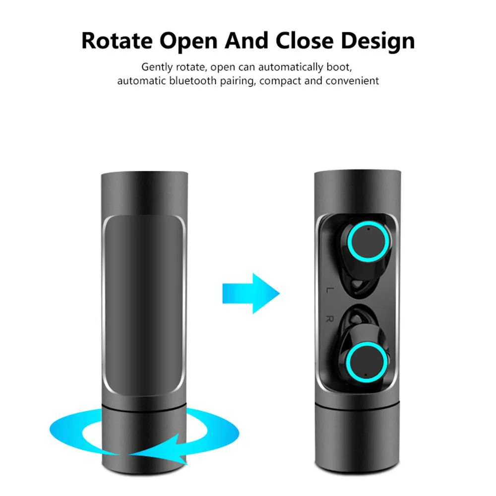 

GTWIN TWS Bluetooth 5.0 Earphone Wireless Headphones Earbuds Super Bass Real Stereo Headset With Mic For Apple Phone Universal
