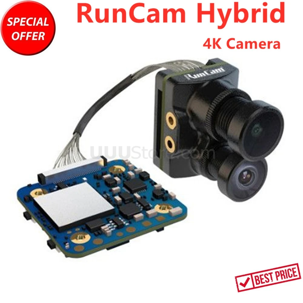 2019 Новый RunCam гибридный 4K 30fps FOV 145 градусов HD Запись DVR Двойной объектив Камера