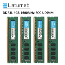 Latumab DDR3L 4GB 8GB 16GB 1600MHz Workstation Memory 240Pin ECC UDIMM PC3L-12800E Memoria RAM DDR3 1.35V ECC Unbuffered RAM