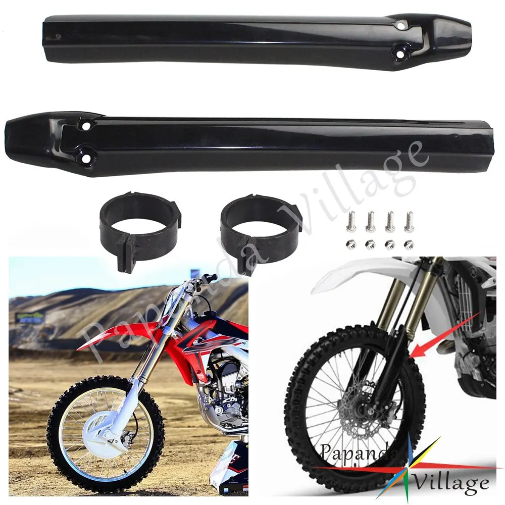 Универсальная черная пластиковая Передняя защитная трубка для мотоцикла